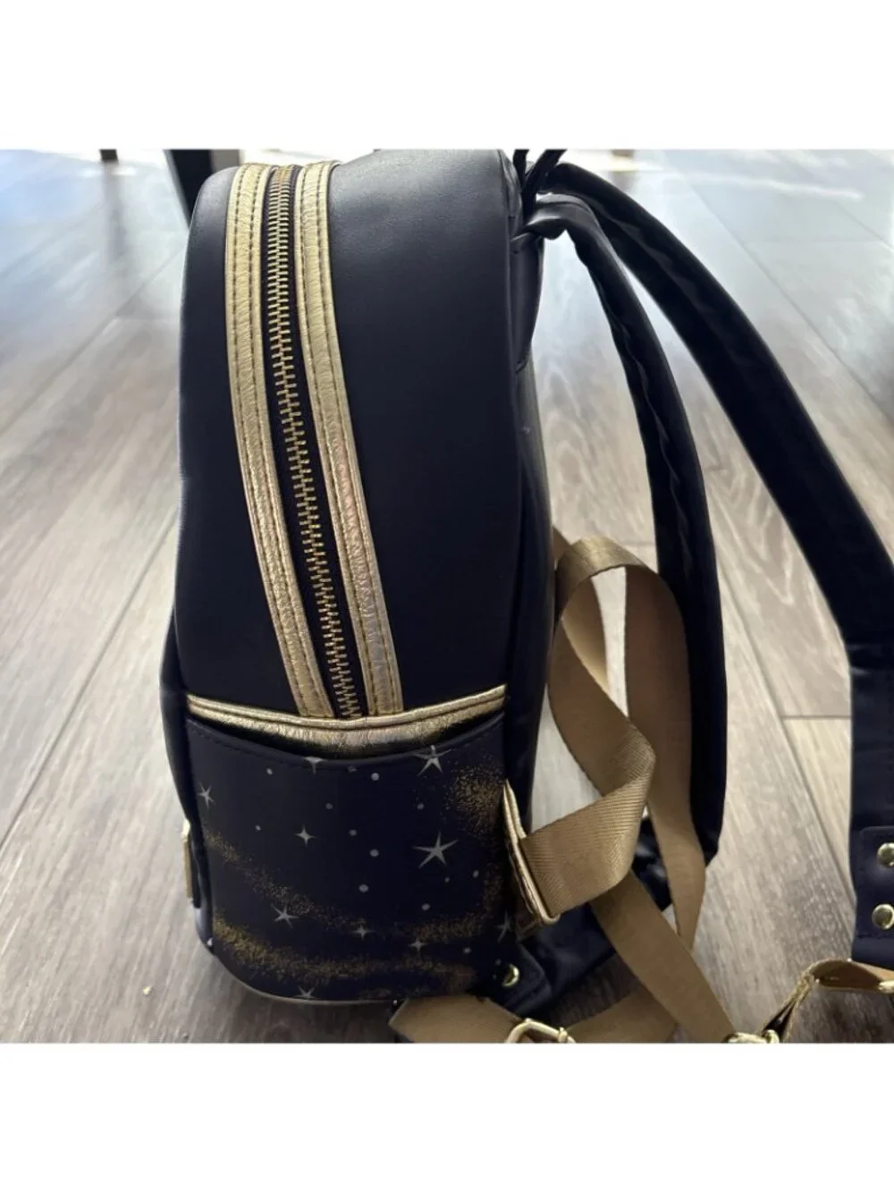 Disney Parks Wish Asha Loungefly Mini Backpack Navy Blue GOLD